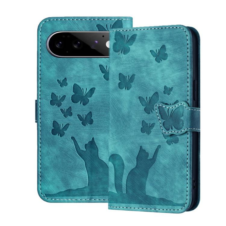 Butterfly Cat Embossing Flip Leather Phone Case, For Google Pixel 11 Pro XL, For Google Pixel 11 / 11 Pro, For Google Pixel 10a, For Google Pixel 9 Pro XL / 10 Pro XL, For Google Pixel 9 / 10 Pro, For Google Pixel 8 Pro, For Google Pixel 8             ...