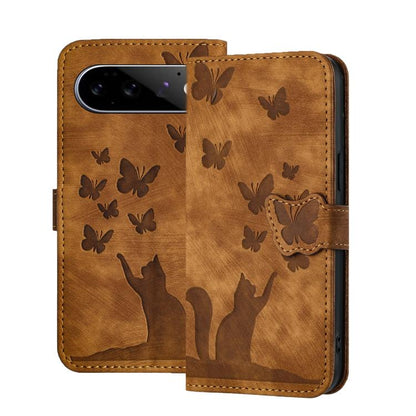 Butterfly Cat Embossing Flip Leather Phone Case, For Google Pixel 11 Pro XL, For Google Pixel 11 / 11 Pro, For Google Pixel 10a, For Google Pixel 9 Pro XL / 10 Pro XL, For Google Pixel 9 / 10 Pro, For Google Pixel 8 Pro, For Google Pixel 8             ...