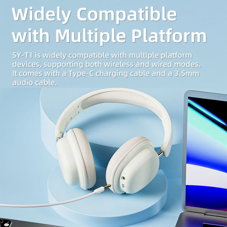 T1 Foldable Phone Audio ENC Noise Reduction Wireless Gaming Headphones with Mic, T1