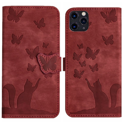 Butterfly Cat Embossing Flip Leather Phone Case
