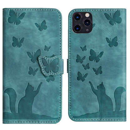 Butterfly Cat Embossing Flip Leather Phone Case