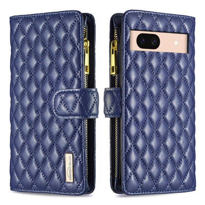 Diamond Lattice Zipper Wallet Leather Flip Phone Case, For Google Pixel 11 / 11 Pro, For Google Pixel 8a