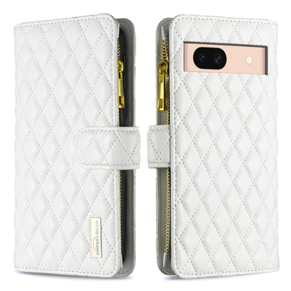Diamond Lattice Zipper Wallet Leather Flip Phone Case, For Google Pixel 11 / 11 Pro, For Google Pixel 8a
