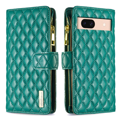 Diamond Lattice Zipper Wallet Leather Flip Phone Case, For Google Pixel 11 / 11 Pro, For Google Pixel 8a