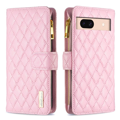 Diamond Lattice Zipper Wallet Leather Flip Phone Case, For Google Pixel 11 / 11 Pro, For Google Pixel 8a