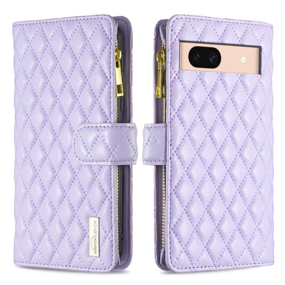 Diamond Lattice Zipper Wallet Leather Flip Phone Case, For Google Pixel 11 / 11 Pro, For Google Pixel 8a
