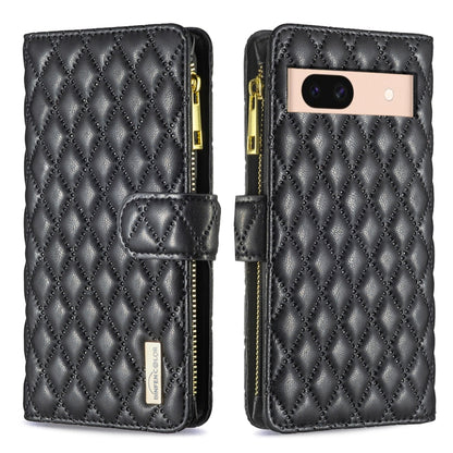 Diamond Lattice Zipper Wallet Leather Flip Phone Case, For Google Pixel 11 / 11 Pro, For Google Pixel 8a