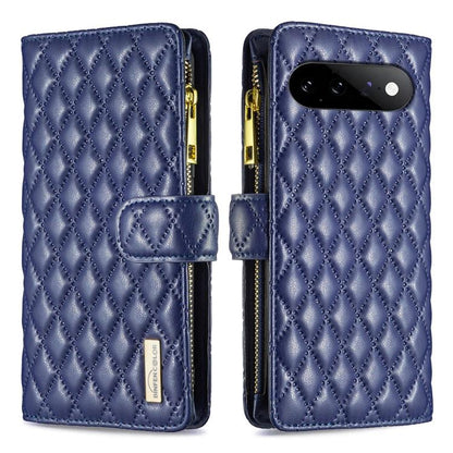 Diamond Lattice Zipper Wallet Leather Flip Phone Case, For Google Pixel 11 / 11 Pro, For Google Pixel 8a