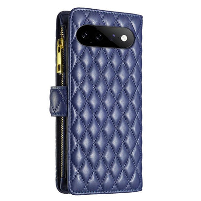 Diamond Lattice Zipper Wallet Leather Flip Phone Case, For Google Pixel 11 / 11 Pro, For Google Pixel 8a