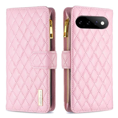 Diamond Lattice Zipper Wallet Leather Flip Phone Case, For Google Pixel 11 / 11 Pro, For Google Pixel 8a