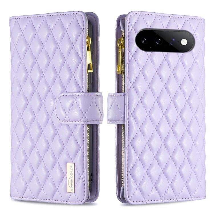Diamond Lattice Zipper Wallet Leather Flip Phone Case, For Google Pixel 11 / 11 Pro, For Google Pixel 8a