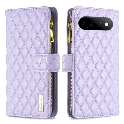 Diamond Lattice Zipper Wallet Leather Flip Phone Case, For Google Pixel 11 / 11 Pro, For Google Pixel 8a