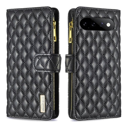 Diamond Lattice Zipper Wallet Leather Flip Phone Case, For Google Pixel 11 / 11 Pro, For Google Pixel 8a