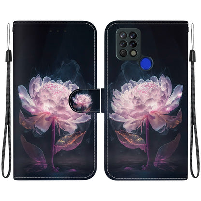Crystal Texture Colored Drawing Leather Phone Case, For Tecno Pova 4G LD7