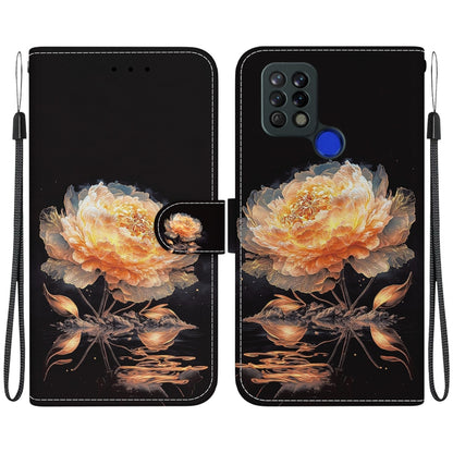 Crystal Texture Colored Drawing Leather Phone Case, For Tecno Pova 4G LD7