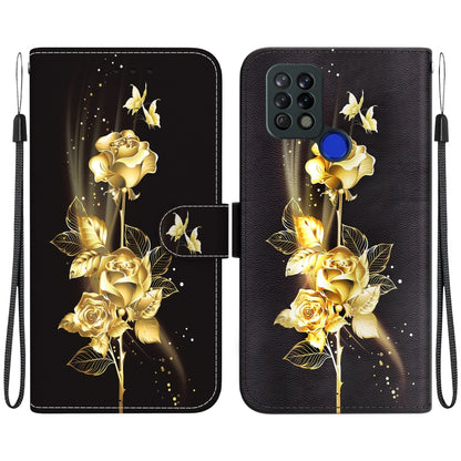 Crystal Texture Colored Drawing Leather Phone Case, For Tecno Pova 4G LD7