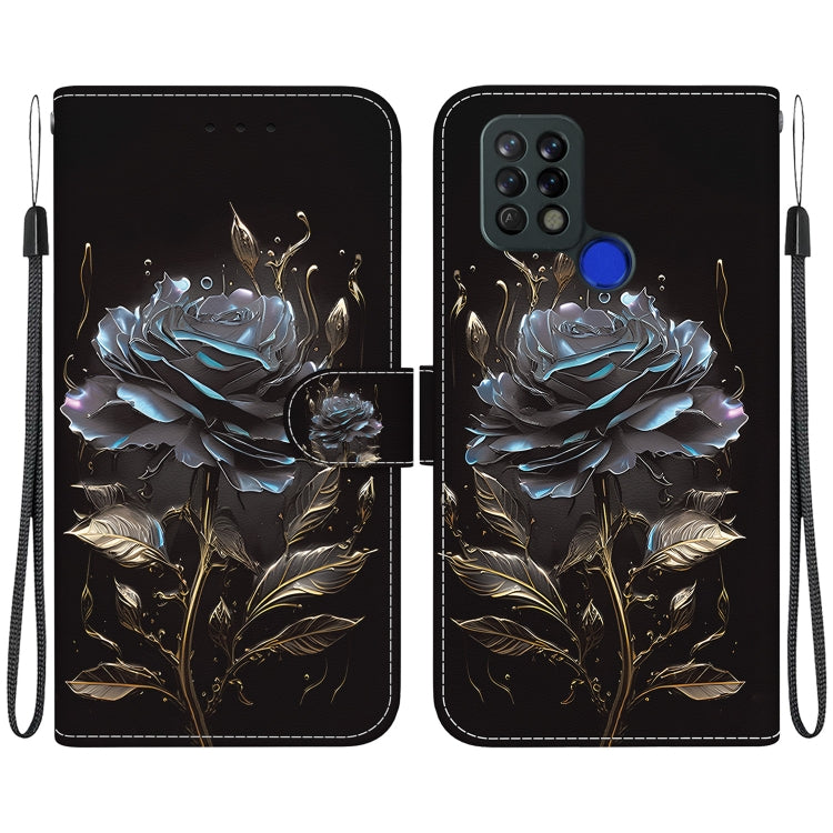 Crystal Texture Colored Drawing Leather Phone Case, For Tecno Pova 4G LD7
