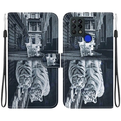 Crystal Texture Colored Drawing Leather Phone Case, For Tecno Pova 4G LD7