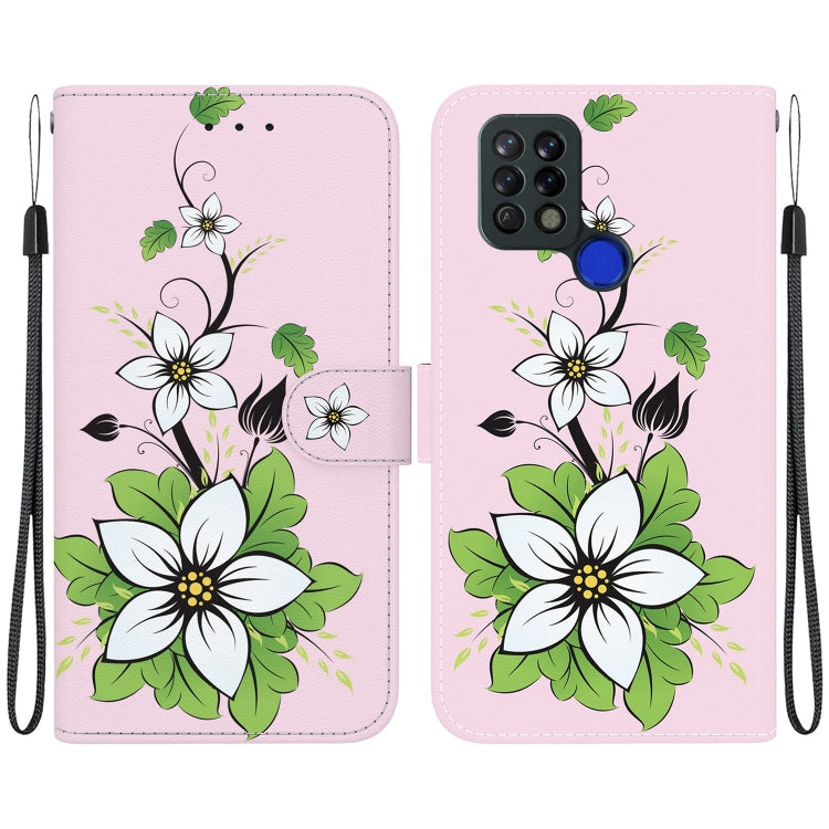 Crystal Texture Colored Drawing Leather Phone Case, For Tecno Pova 4G LD7