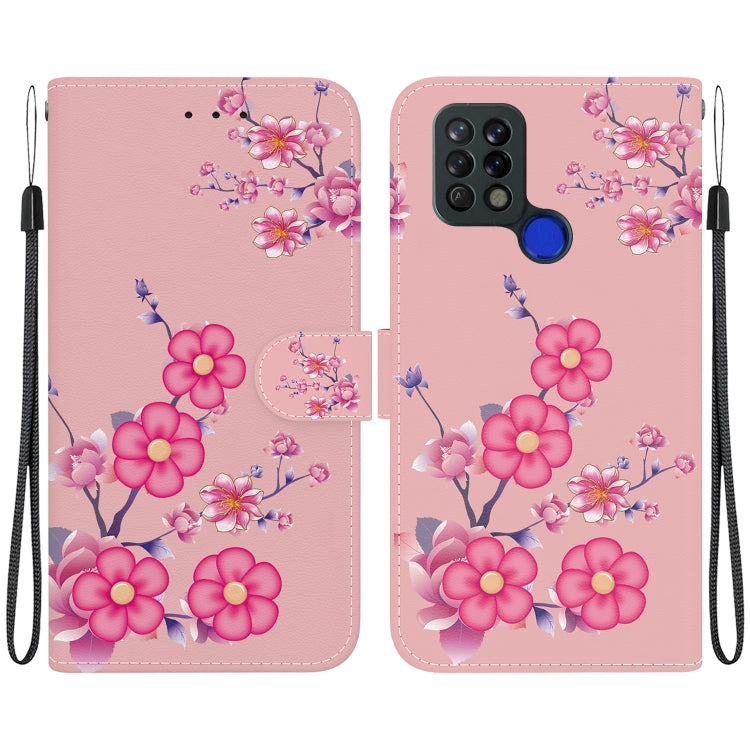 Crystal Texture Colored Drawing Leather Phone Case, For Tecno Pova 4G LD7