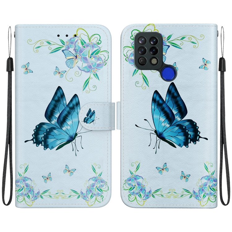 Crystal Texture Colored Drawing Leather Phone Case, For Tecno Pova 4G LD7