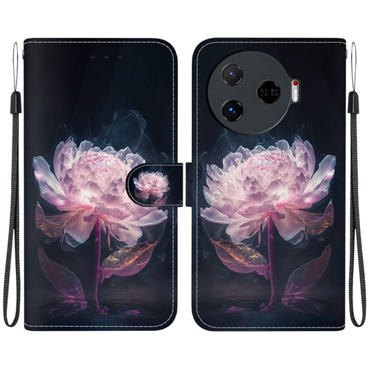 Crystal Texture Colored Drawing Leather Phone Case, For Tecno Camon 30 Pro CL8, For Tecno Camon 30 4G / 30 5G CL6 CL7, For Tecno Spark 20 Pro+ 4G, For Tecno Spark 20 Pro, For Tecno Pova 5 Pro, For Tecno Pova 5, For Tecno Camon 20 Premier 5G            ...