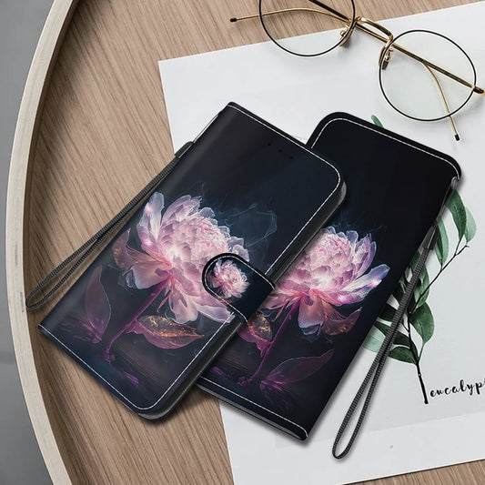 Crystal Texture Colored Drawing Leather Phone Case, For Tecno Camon 30 Pro CL8, For Tecno Camon 30 4G / 30 5G CL6 CL7, For Tecno Spark 20 Pro+ 4G, For Tecno Spark 20 Pro, For Tecno Pova 5 Pro, For Tecno Pova 5, For Tecno Camon 20 Premier 5G            ...