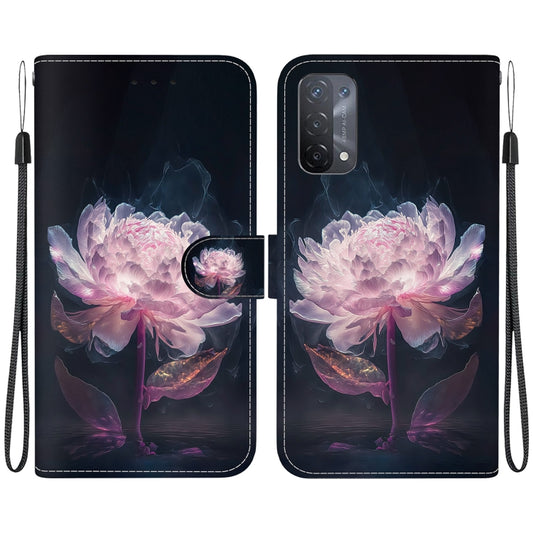 Crystal Texture Colored Drawing Leather Phone Case, For OPPO A74 5G / A93 5G / A54 5G, For OPPO A74 4G / F19 4G, For OPPO Find X3 Neo / Reno5 Pro+ 5G