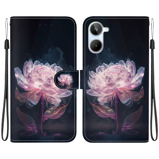 Crystal Texture Colored Drawing Leather Phone Case, For Realme 10 4G, For Realme C30 / C30s, For Realme C33, For Realme C31, For Realme C35, For Realme 9i / OPPO A76 4G, For Realme 8i, For Realme C20 / C11 2021