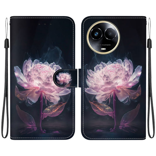 Crystal Texture Colored Drawing Leather Phone Case, For Realme 11 5G, For Realme 11 Pro 5G / 11 Pro+, For Realme Narzo 60 Indian, For Realme C53 / Narzo N53, For Realme C65 4G, For Realme C55, For Realme 10 Pro 5G, For Realme 10 Pro+