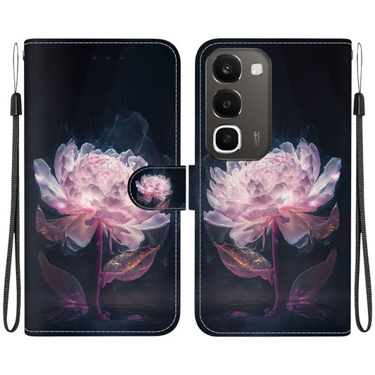 Crystal Texture Colored Drawing Leather Phone Case, For Realme C100 4G / C100i 4G, For Realme 16 5G, For Realme 16 Pro+ 5G, For Realme 16 Pro 5G, For Realme 15T 5G, For Realme Narzo 80 Lite 4G / C71 India, For Realme 15 5G / Realme 15 Pro 5G