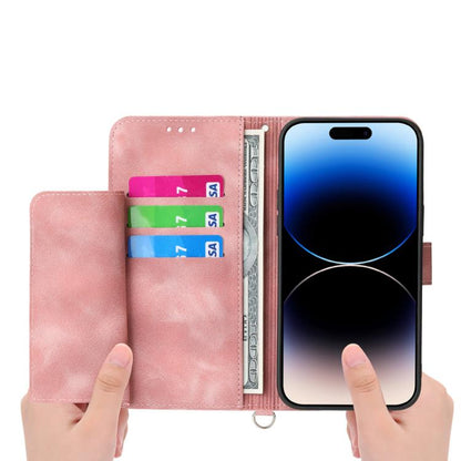 Skin-feel Flowers Embossed Wallet Leather Phone Case, For iPhone 18 Pro / 17 Pro, For iPhone 18 Pro Max / 17 Pro Max, For iPhone 17, For iPhone Air, For iPhone 17e / 16e, For iPhone 16 Pro Max, For iPhone 16 Pro, For iPhone 16 Plus, For iPhone 16      ...