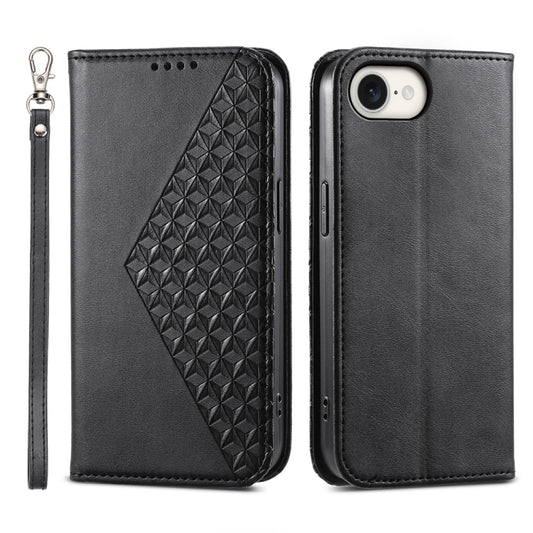 Cubic Grid Calf Texture Magnetic Leather Phone Case, For iPhone 17e / 16e, For iPhone 17 Pro Max, For iPhone 17 Pro, For iPhone 17, For iPhone Air, For iPhone 16 Pro Max, For iPhone 16 Pro, For iPhone 16 Plus, For iPhone 16, For iPhone 15 Pro Max      ...