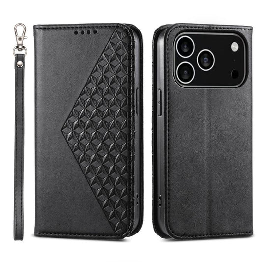 Cubic Grid Calf Texture Magnetic Leather Phone Case, For iPhone 18 Pro / 17 Pro, For iPhone 18 Pro Max / 17 Pro Max, For iPhone 17e / 16e, For iPhone 17, For iPhone Air, For iPhone 16 Pro Max, For iPhone 16 Pro, For iPhone 16 Plus, For iPhone 16       ...