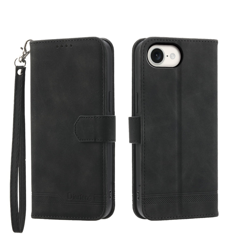 Dierfeng Dream Line TPU Hybrid PU Leather Phone Case, For iPhone 17e / 16e, For iPhone 18 Pro Max / 17 Pro Max, For iPhone 18 Pro / 17 Pro, For iPhone 17, For iPhone Air, For iPhone 16 Pro Max, For iPhone 16 Pro, For iPhone 16 Plus, For iPhone 16      ...