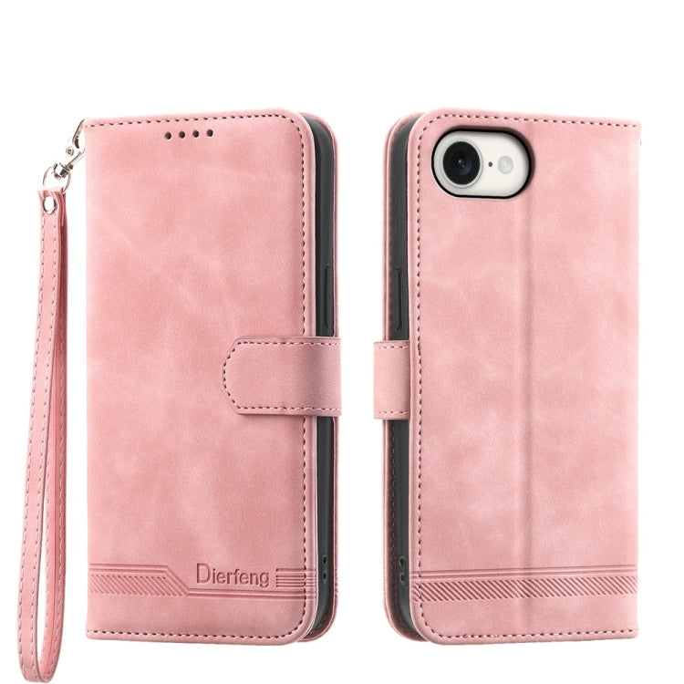Dierfeng Dream Line TPU Hybrid PU Leather Phone Case, For iPhone 17e / 16e, For iPhone 18 Pro Max / 17 Pro Max, For iPhone 18 Pro / 17 Pro, For iPhone 17, For iPhone Air, For iPhone 16 Pro Max, For iPhone 16 Pro, For iPhone 16 Plus, For iPhone 16      ...