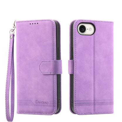 Dierfeng Dream Line TPU Hybrid PU Leather Phone Case, For iPhone 17e / 16e, For iPhone 18 Pro Max / 17 Pro Max, For iPhone 18 Pro / 17 Pro, For iPhone 17, For iPhone Air, For iPhone 16 Pro Max, For iPhone 16 Pro, For iPhone 16 Plus, For iPhone 16      ...