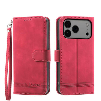 Dierfeng Dream Line TPU Hybrid PU Leather Phone Case, For iPhone 17e / 16e, For iPhone 18 Pro Max / 17 Pro Max, For iPhone 18 Pro / 17 Pro, For iPhone 17, For iPhone Air, For iPhone 16 Pro Max, For iPhone 16 Pro, For iPhone 16 Plus, For iPhone 16      ...