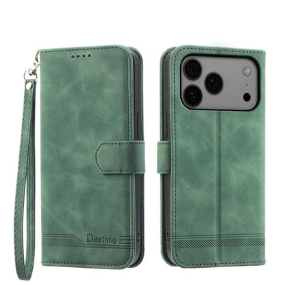 Dierfeng Dream Line TPU Hybrid PU Leather Phone Case, For iPhone 17e / 16e, For iPhone 18 Pro Max / 17 Pro Max, For iPhone 18 Pro / 17 Pro, For iPhone 17, For iPhone Air, For iPhone 16 Pro Max, For iPhone 16 Pro, For iPhone 16 Plus, For iPhone 16      ...