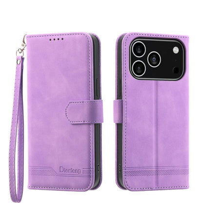 Dierfeng Dream Line TPU Hybrid PU Leather Phone Case, For iPhone 17e / 16e, For iPhone 18 Pro Max / 17 Pro Max, For iPhone 18 Pro / 17 Pro, For iPhone 17, For iPhone Air, For iPhone 16 Pro Max, For iPhone 16 Pro, For iPhone 16 Plus, For iPhone 16      ...