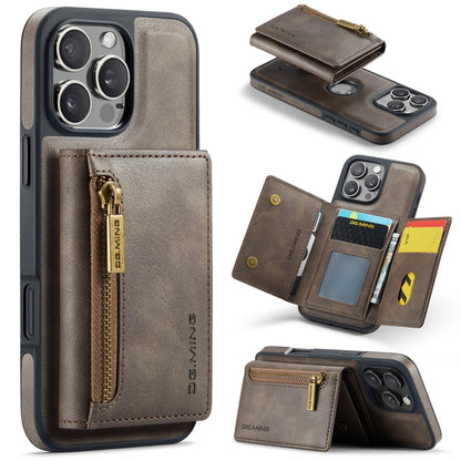 DG.MING M5 Series Zip RFID Multi Card Detachable Leather Phone Case, For iPhone 17e / 16e, For iPhone 17 Pro Max, For iPhone 17 Pro, For iPhone 17, For iPhone Air, For iPhone 16 Pro Max, For iPhone 16 Pro, For iPhone 16 Plus, For iPhone 16             ...