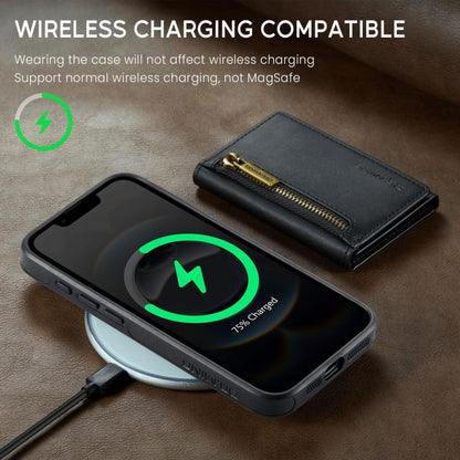 DG.MING M5 Series Zip RFID Multi Card Detachable Leather Phone Case, For iPhone 17e / 16e, For iPhone 17 Pro Max, For iPhone 17 Pro, For iPhone 17, For iPhone Air, For iPhone 16 Pro Max, For iPhone 16 Pro, For iPhone 16 Plus, For iPhone 16             ...
