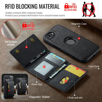 DG.MING M5 Series Zip RFID Multi Card Detachable Leather Phone Case, For iPhone 17e / 16e, For iPhone 17 Pro Max, For iPhone 17 Pro, For iPhone 17, For iPhone Air, For iPhone 16 Pro Max, For iPhone 16 Pro, For iPhone 16 Plus, For iPhone 16             ...