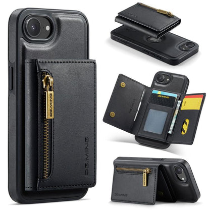 DG.MING M5 Series Zip RFID Multi Card Detachable Leather Phone Case, For iPhone 17e / 16e, For iPhone 17 Pro Max, For iPhone 17 Pro, For iPhone 17, For iPhone Air, For iPhone 16 Pro Max, For iPhone 16 Pro, For iPhone 16 Plus, For iPhone 16             ...