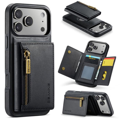 DG.MING M5 Series Zip RFID Multi Card Detachable Leather Phone Case, For iPhone 17e / 16e, For iPhone 17 Pro Max, For iPhone 17 Pro, For iPhone 17, For iPhone Air, For iPhone 16 Pro Max, For iPhone 16 Pro, For iPhone 16 Plus, For iPhone 16             ...