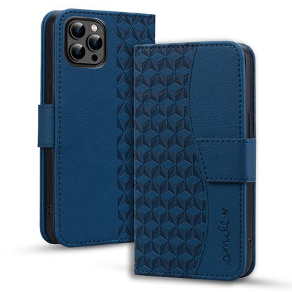 Business Diamond Buckle Leather Phone Case with Lanyard