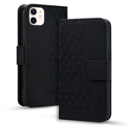Business Diamond Buckle Leather Phone Case with Lanyard