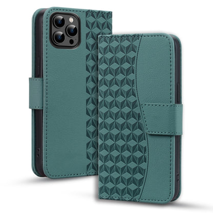 Business Diamond Buckle Leather Phone Case with Lanyard