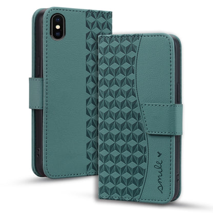 Business Diamond Buckle Leather Phone Case with Lanyard