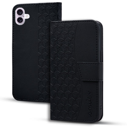 Business Diamond Buckle Leather Phone Case with Lanyard